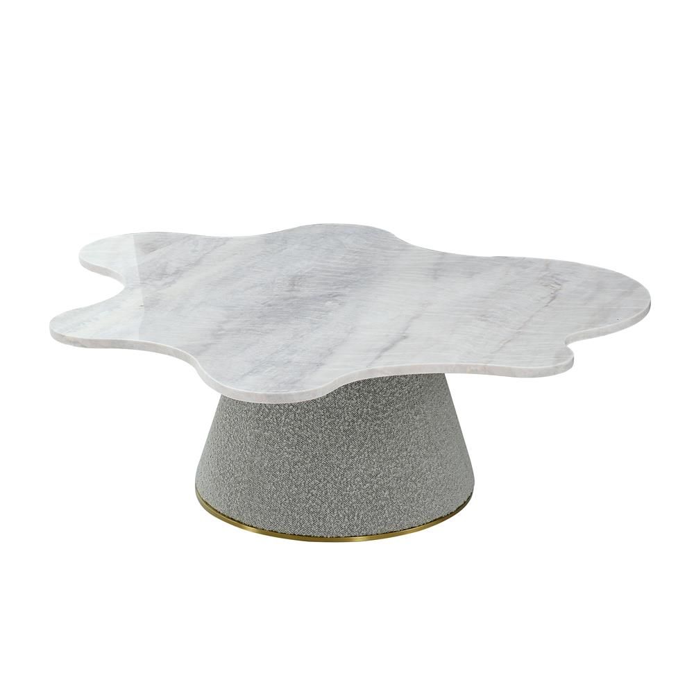 Simona Genuine Marble Top Coffeetable, Silver