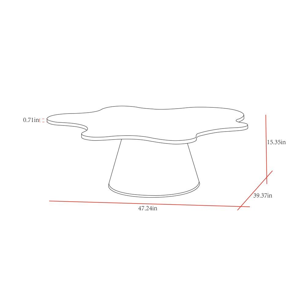 Simona Genuine Marble Top Coffeetable, Silver