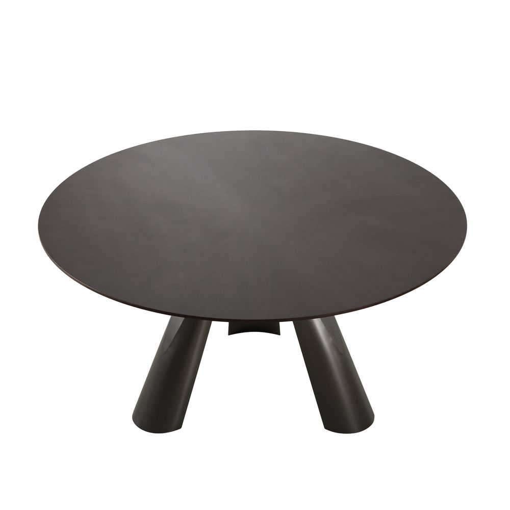 Novara Dark Brown Round Dining Table