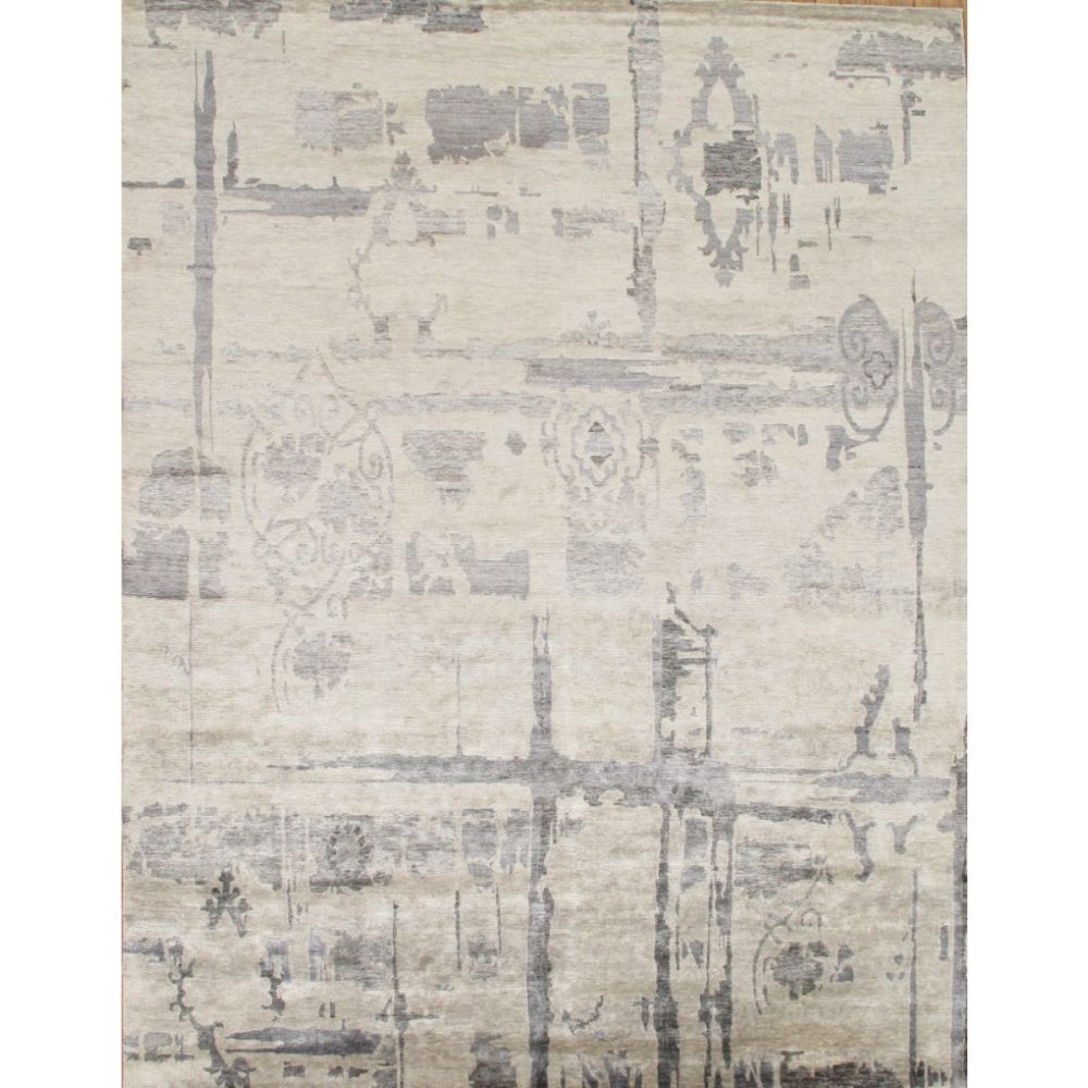 Modern Ivory Area Rug, 6' 1