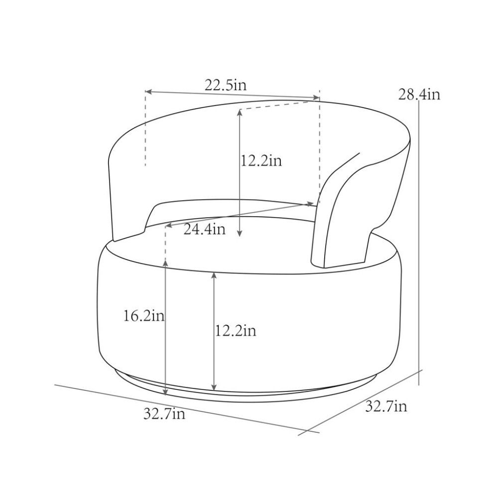 Piagia Swivel Base Barrel Chair, Silver