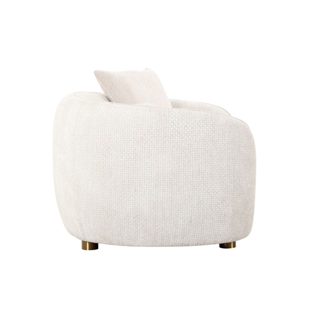 Zarina Loveseat with 2 Pillows, Ivory