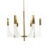 Omeara Lucite & Gold Chandelier