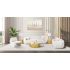 Zarina Loveseat with 2 Pillows, Ivory