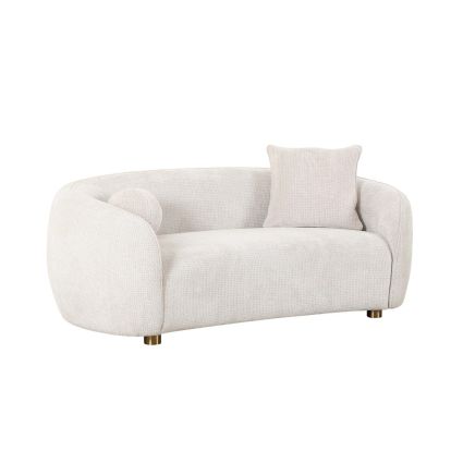 Zarina Loveseat with 2 Pillows, Ivory